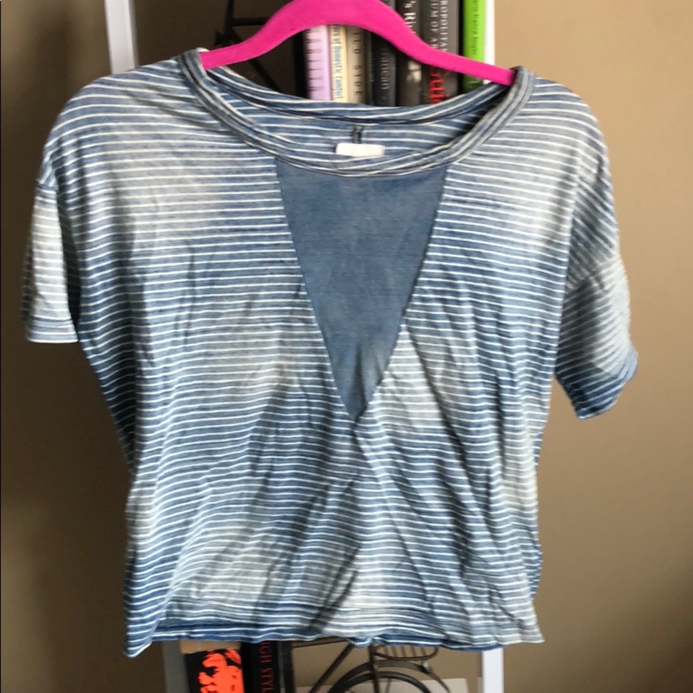 Joe’s Jeans Striped Wash Faded T fitted style